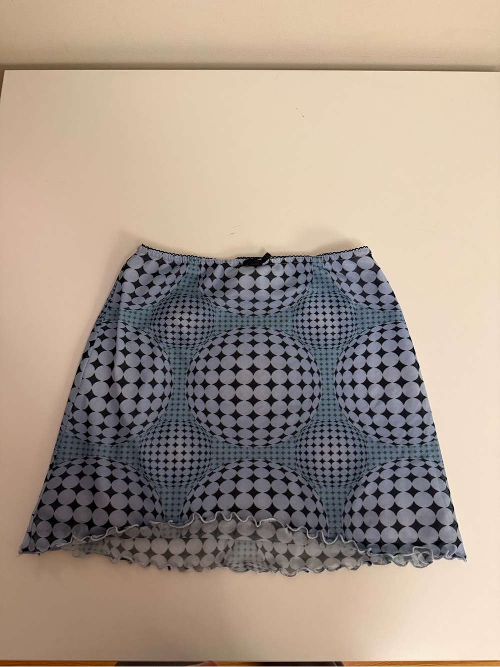 Urban Outfitters Blue Geometric Mini Skirt
